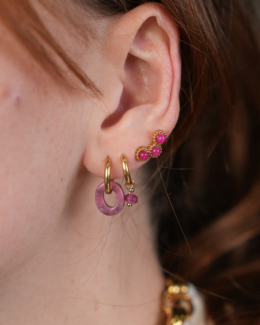 Yela - Pendientes - Piedra natural - Acero inoxidable