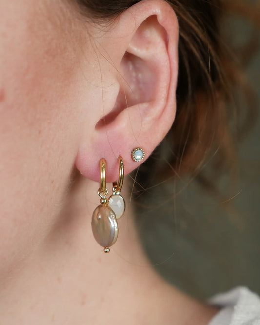 Zirconi - Perno - Orecchini - Acciaio inossidabile